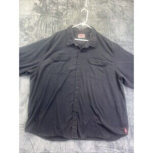 Wrangler Shirt Mens 3XL Black Long Sleeve Western Button Up Vintage Style Cowboy